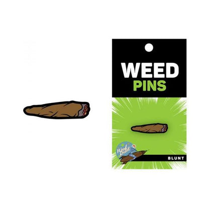 Wood Rocket Weed Pin Blunt - Miniature Joint Lapel Pin with Glitter Sparkle Accents - Smoke Product Pride Accessory