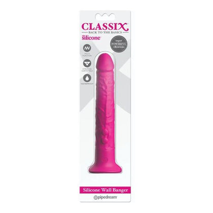 Classix Silicone Wall Banger 2.0 - Powerful Vibrating Suction-Cup Dildo for Intense Pleasure - Pink - Adult Naughty Store