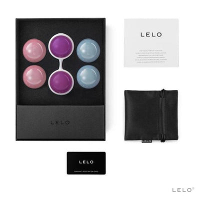 LELO Beads Plus Vibrating Kegel Exerciser - Model X1 - Women's Pelvic Floor Trainer - Pink-Blue