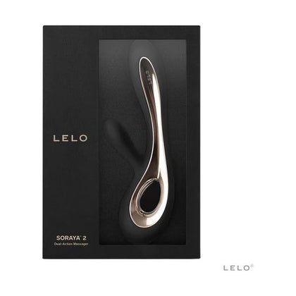 Lelo Soraya 2 Luxury Dual-Stimulation Rabbit Massager - Model S2-001 - Female - Clitoral and G-Spot Pleasure - Black