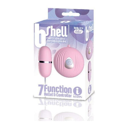 B-Shell Bullet Vibe Pink - Model B-Shell 7X - Female Clitoral Stimulation - Pleasure Waves Remote Control Vibrating Egg