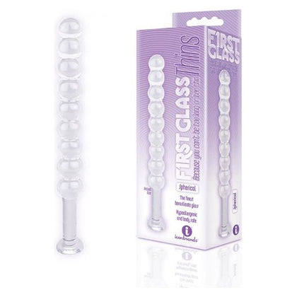 9's Glass Thins Spherical Glass Plug - The Sensual Pleasure Delight G9S-SPG-001 for All Genders - Exquisite Internal and External Stimulation - Clear