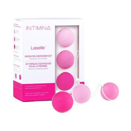 Introducing the Intimina Laselle Routine Exercise Balls Set - Pink: The Ultimate Pelvic Floor Strengthening System for Women