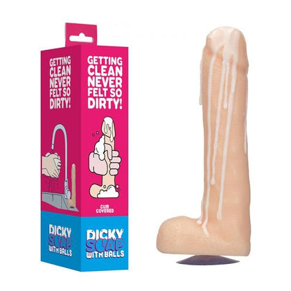 Introducing the Sensual Pleasures S-line Dicky Soap with Balls - Model DP-9000X!