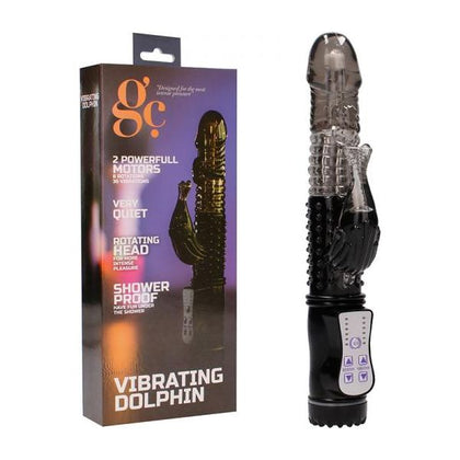 GC Vibrating Dolphin Black - Powerful G-Spot Stimulation Vibrator Model GCVD-36B - Women's Pleasure Toy