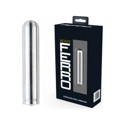 Nexus Ferro Stainless Steel Rechargeable Waterproof 6 Speed Bullet - Powerful Vibrating Pleasure for All Genders - Intense Stimulation for Any Pleasure Zone - Sleek Silver - Adult Naughty Store