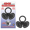 The Triad Silicone Cockring & Ball Cinch - Model XYZ - Male - Enhances Erection and Sensation - Black - Adult Naughty Store