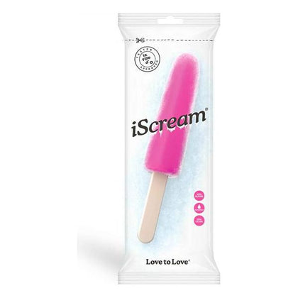 Love To Love I Scream Silicone Dong Rose - Popsicle-Shaped Dildo for Sensual Pleasure, Model LS-22.5, Waterproof, Ideal for Vaginal Stimulation, Rose Pink
