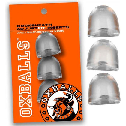 OXBALLS Adjustfit Insert 3-Pack Clear - Customizable Cocksheath Enhancer for Men - Boost Pleasure and Confidence - Adult Naughty Store