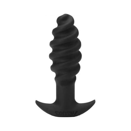 Tantus Twist Black Silicone Textured Anal Plug - Model TW-001 - Unisex - Intense Pleasure - Black - Adult Naughty Store