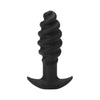 Tantus Twist Black Silicone Textured Anal Plug - Model TW-001 - Unisex - Intense Pleasure - Black - Adult Naughty Store