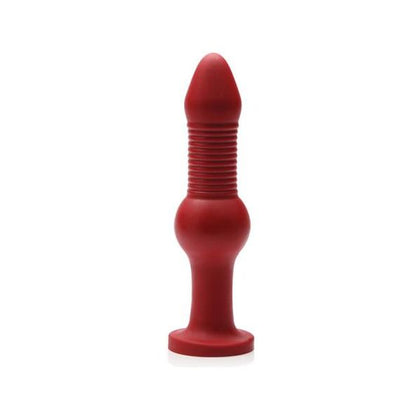 Tantus Fido-1 Silicone Ribbed Anal Plug - Unisex Pleasure Toy - Red