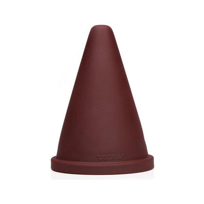 Tantus Cone Squat Firm - Oxblood Silicone Anal Plug for Deep Stretch and Intense Pleasure