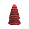 Tantus Cone Ripple - True Blood Red - Premium Silicone Anal Plug - Model CR-001 - Unisex - Intense Pleasure - Vibrant Red