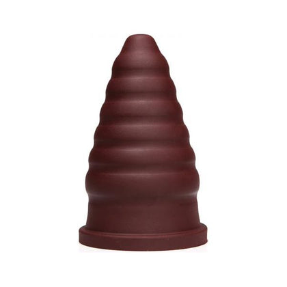 Tantus Cone Ripple Firm Silicone Dildo - Model 001 - Unisex G-Spot and Anal Pleasure - Oxblood Red