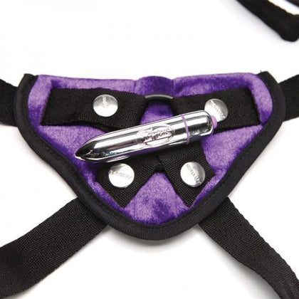 Tantus Velvet Vibrating Harness - Purple: The Ultimate Pleasure Companion for All Genders - Adult Naughty Store