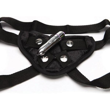 Tantus Velvet Vibrating Harness - Black: The Ultimate Pleasure Companion for Sensational Satisfaction - Adult Naughty Store