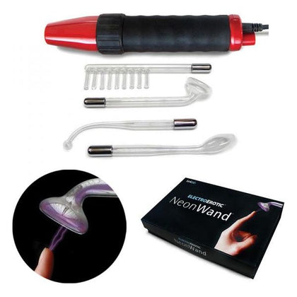 Kinklab Neon Wand Red Handle-Purple Electrode - Powerful ElectroErotic Device for Sensual Stimulation