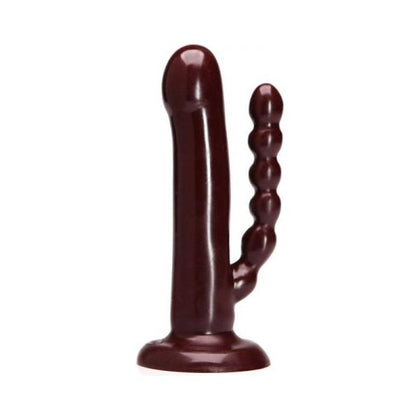Tantus The DP Oxblood Silicone Double Penetration Dildo - Versatile Pleasure for Both Vaginal and Anal Stimulation