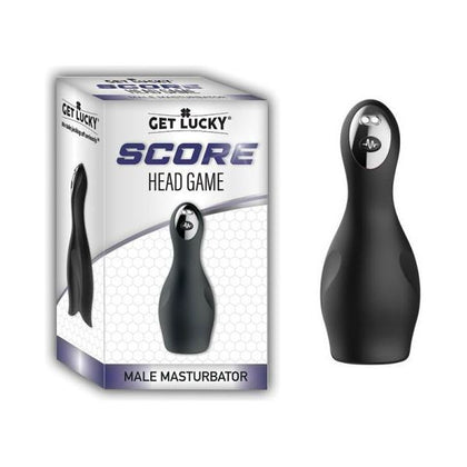 Get Lucky Score Head Game Masturbator - The Ultimate Pleasure Experience for Men - Model GL-500 - Intense Vibrations, Suction, and Warming - USB Magnetic Charger - Black