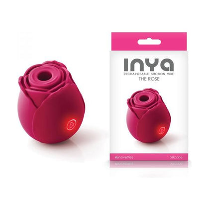 Inya The Rose Air-Pulse Clitoral Stimulator - Model R-2000W - Women's Pleasure Toy - Deep Rose - Adult Naughty Store