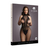 Shots Le Desir Fishnet and Lace Bodystocking Black OS-XL to 4XL - Sensual Lingerie for Women, Perfect for Intimate Moments - Adult Naughty Store