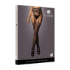 Shots Le Desir Women's Fishnet Garterbelt Stockings with Open Design, Model LD-GBS-001, Black, Size O-S - Adult Naughty Store