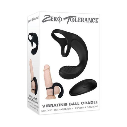 Zt Vibrating Ball Cradle Black - The Ultimate Pleasure Enhancer for Men
