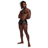 Male Power Fetish Eros Gladiator-Inspired Kilt with Attached Thong and Metal Studs - Black L-XL - Adult Naughty Store