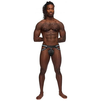 Male Power Helmet Collection Jock Strap - Model MP The Helmet Jock Black L-XL - Adult Naughty Store