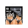 Vibes Lace Boyfriend Brief & Lace Thong Set - Model VFOB-2PC - Unisex - Intimate Pleasure - Size S/M - Adult Naughty Store