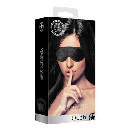 Ouch! Velvet & Velcro Adjustable Eye Mask - Sensory Deprivation Lingerie - Model VV-EM01 - Unisex - Ultimate Pleasure Enhancement - One Size Fits All - Adult Naughty Store