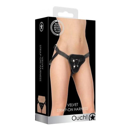 Ouch! Velvet & Velcro Adjustable Harness With O-ring - Premium Strap-On Harness for Intimate Pegging and Realistic Penetration Experience - Model X123 - Unisex - Enhance Pleasure in Style wit - Adult Naughty Store