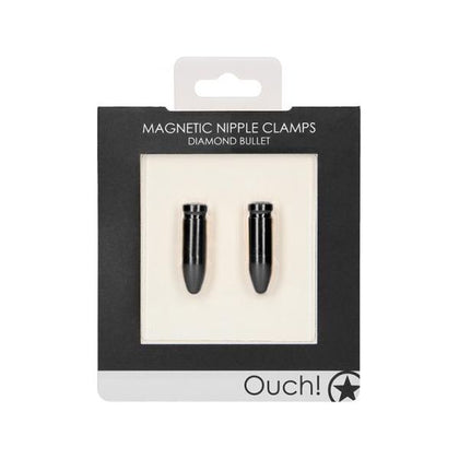 SensaClamp™ Diamond Bullet Magnetic Nipple Clamps - Black: The Ultimate Pleasure Enhancer for All Genders, Delivering Exquisite Stimulation to Your Nipples