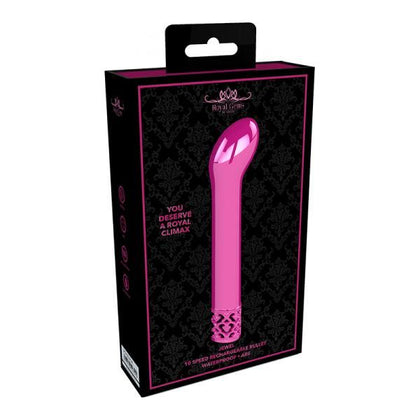 Royal Gems - Jewel Abs Rechargeable Bullet Vibrator - Model RG-001 - Female - Internal and External Pleasure - Pink - Adult Naughty Store