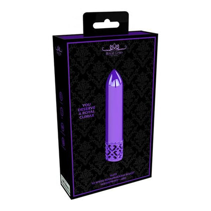 Royal Gems Glitz RG-1001 Rechargeable Bullet Vibrator - Unisex Clitoral Stimulation - Purple - Adult Naughty Store