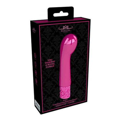 Royal Gems - Bijou Silicone Rechargeable Bullet Vibrator - Model RG-BJ001 - Female - Internal and External Pleasure - Pink - Adult Naughty Store