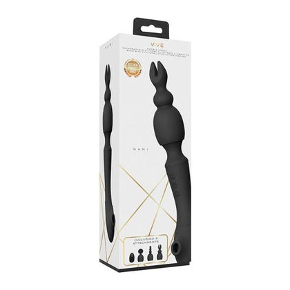 VIVE - Nami Rechargeable Pulse-Wave Double-Ended Silicone Wand with Interchangeable Sleeves - Black

Introducing the VIVE Nami V019 Rechargeable Pulse-Wave Double-Ended Silicone Wand - The Ultimate Pleasure Powerhouse for Women in Exquisite Black
