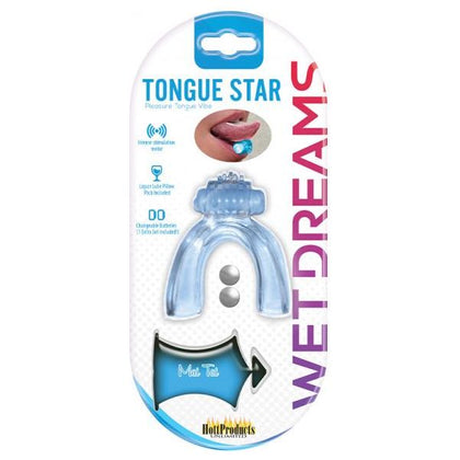 Introducing the SensaPleasure Tongue Star TS-2000 Vibrating Oral Pleasure Device for All Genders - Blue