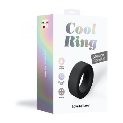 Love To Love Cool Ring Noir Liquid Silicone Cockring for Men - Enhance Erection, Extend Pleasure - Black