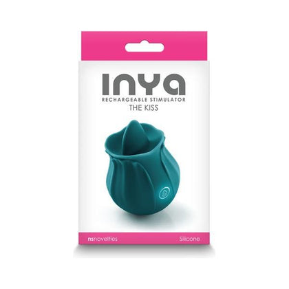 Introducing the INYA Kiss Vibrator Dark Teal - The Ultimate Clitoral Stimulator for Mind-Blowing Pleasure! - Adult Naughty Store