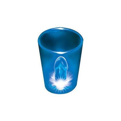 Blue Light-Up Cock Shot Glasses - Illuminate Your Party with Style and Fun