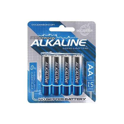 Doc Johnson Alkaline Batteries - Powerful Long-Lasting AA Batteries for Vibrators and Adult Toys - Model: 4AA - Unisex - Enhance Pleasure and Playtime - Vibrant Pink