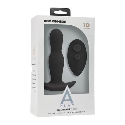 A-Play Expander Rechargeable Silicone Anal Plug With Remote - Model X3 | Ultimate Pleasure for All Genders | Intense Anal Stimulation | Luxurious Black