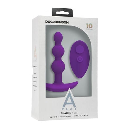 A-Play Shaker ARS-001 Rechargeable Silicone Anal Plug With Remote - Unisex, Anal Pleasure, Black - Adult Naughty Store