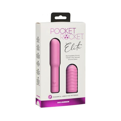 Doc Johnson Pocket Rocket Elite Rechargeable Bullet Vibrator PR-500 for Women - Clitoral Stimulation - Pink - Adult Naughty Store