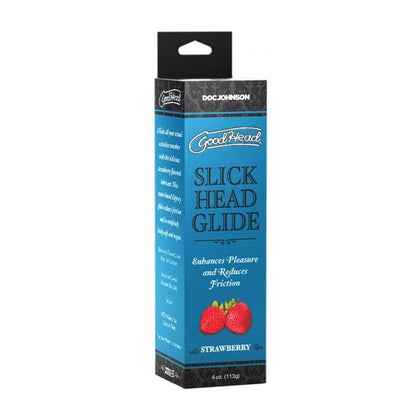 Introducing the Sensuva Goodhead Slick Head Glide Strawberry 4 Oz. - Water Based Lubricant for Enhanced Pleasure, Oral Sex, and Smooth Experiences