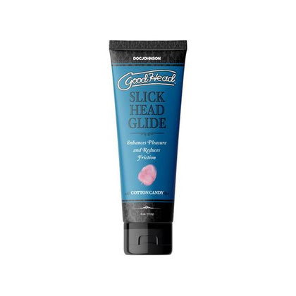 Goodhead Slick Head Glide Cotton Candy 4 Oz. - Water-Based Lubricant for Enhanced Pleasure and Friction Reduction - Vegan, PETA Certified - Body-Safe Formula - Perfect for Oral Sex - Blue Color