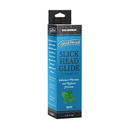 Goodhead Slick Head Glide Mint 4 Oz. - Mint-Flavored Water-Based Lubricant for Enhanced Oral Pleasure (Model GH-M4OZ) - Vegan, Body-Safe, and Cruelty-Free