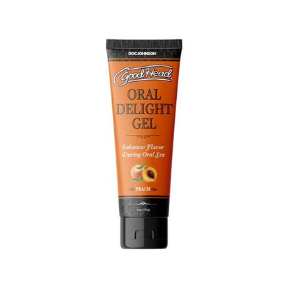 Doc Johnson GoodHead Oral Delight Gel - Peach Flavored, Water-Based, Bulk 4 Oz - Enhances Oral Pleasure for All Genders